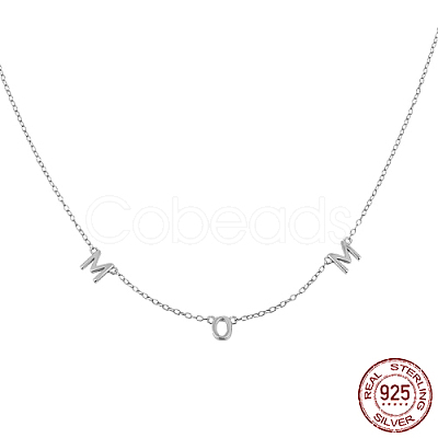 Anti-Tarnish Rhodium Plated 925 Sterling Silver Pendant Necklaces XJ6705-2-1