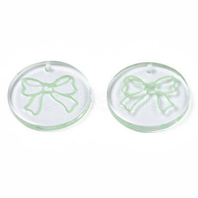 Transparent Resin Pendants RESI-N030-006E-1