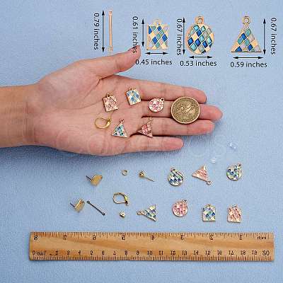 DIY Gemstone Dangle Earring Making Kits DIY-SZ0008-72-1