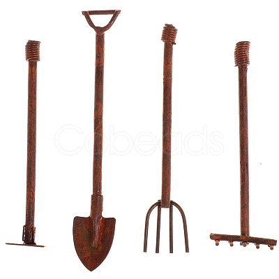 Iron Shovels Pitchfork Gardening Tool Set PW-WG38828-01-1