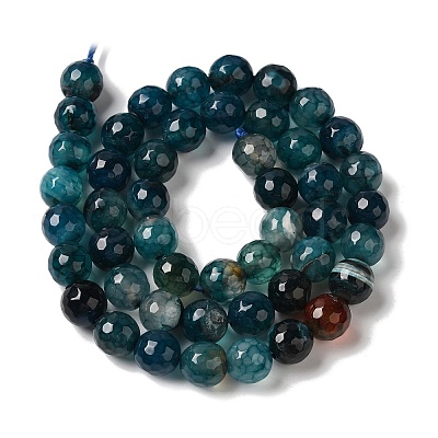 Dyed & Heated Natural Dragon Veins Agate Beads Strands G-P539-A01-16-1