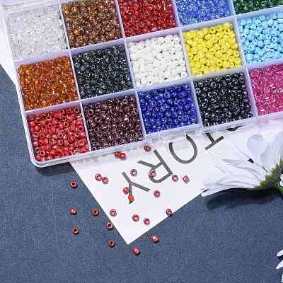 180G 15 Colors Glass Seed Beads SEED-JQ0003-01D-4mm-1