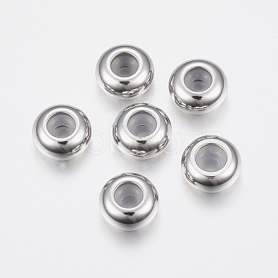 Tarnish Resistant 201 Stainless Steel Bead Spacers STAS-E149-06P-8mm-1