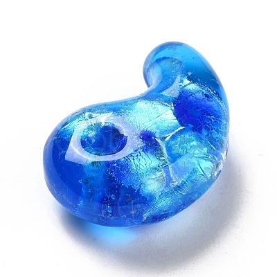 Luminous Handmade Silver Foil Lampwork Beads LAMP-F022-05B-1