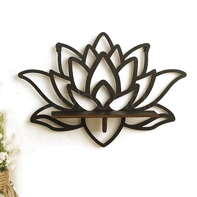 Lotus Wooden Shelf for Crystals PW-WGC3CDC-01-1