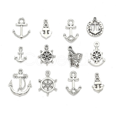 Tibetan Style Alloy Pendants TIBEP-M038-03AS-1