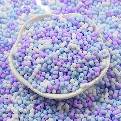 Macaron Color Opaque Frosted Glass Seed Beads SEED-K009-12B-10-1