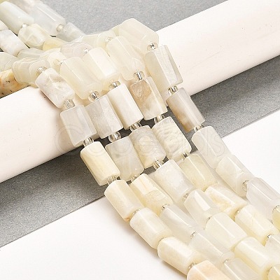 Natural White Moonstone Beads Strands G-G068-A36-01-1