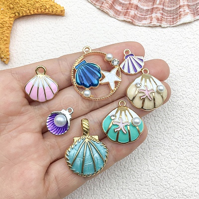 Zinc Alloy Enamel Pendants PW-WG9A069-01-1