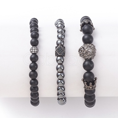 Unisex Stretch Bracelets Sets BJEW-JB04842-1