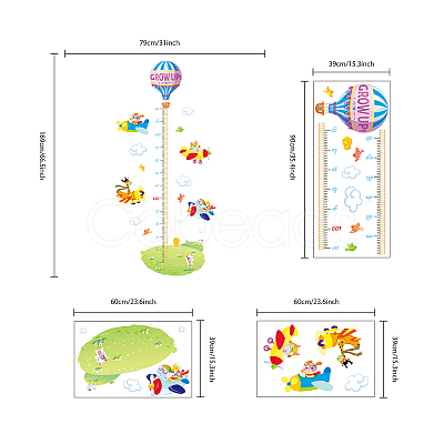 PVC Height Growth Chart Wall Sticker DIY-WH0232-034-1