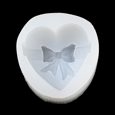 Heart with Bowknot DIY Silicone Molds SOAP-PW0001-046D-1