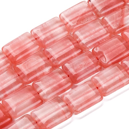 Cherry Quartz Glass Beads Strands G-L605-E02-01-1