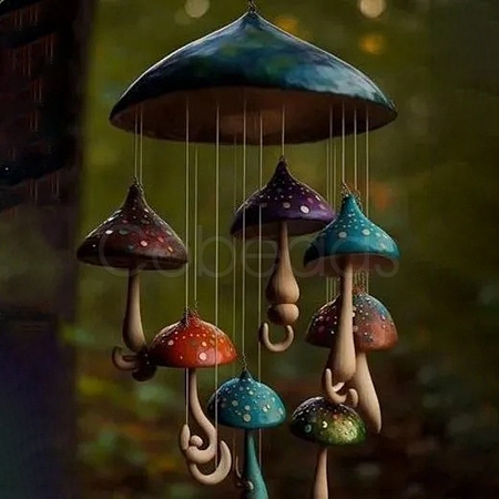 Mushroom Resin Hanging Ornaments PW-WG85161-02-1