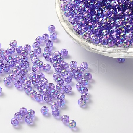 Eco-Friendly Transparent Acrylic Beads PL736-13-1