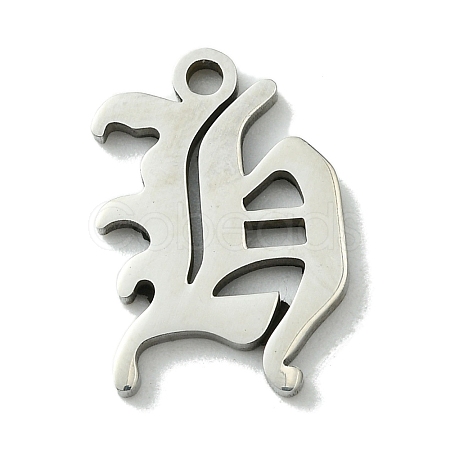 Non-Tarnish 201 Stainless Steel Pendants STAS-B055-01P-H-1