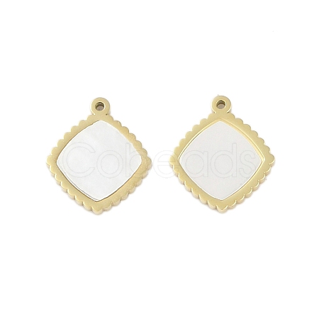 Natural Shell Charms STAS-P366-25B-G-1