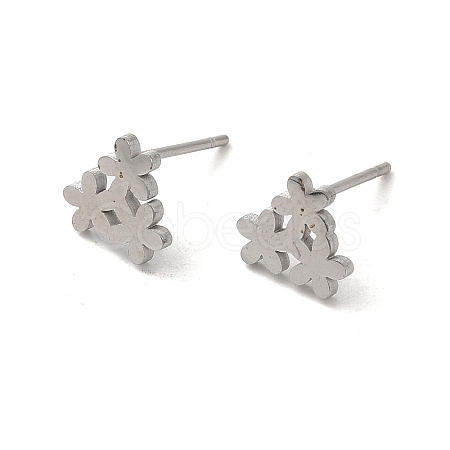 Non-Tarnish 304 Stainless Steel Stud Earrings EJEW-P244-01P-1