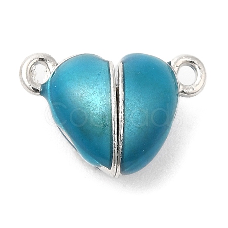 Heart Alloy Enamel Magnetic Clasps ENAM-G220-01A-1