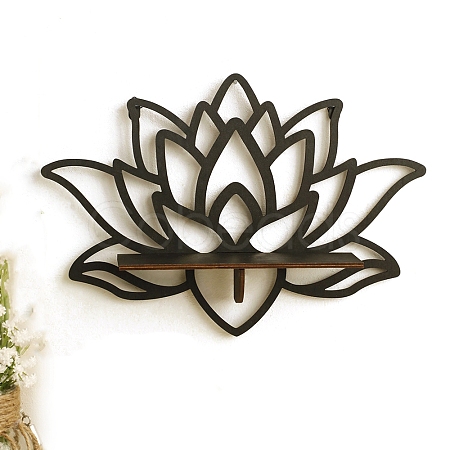 Lotus Wooden Shelf for Crystals PW-WGC3CDC-01-1