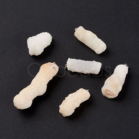Natural Crystal Agate Pendants G-A189-01-1