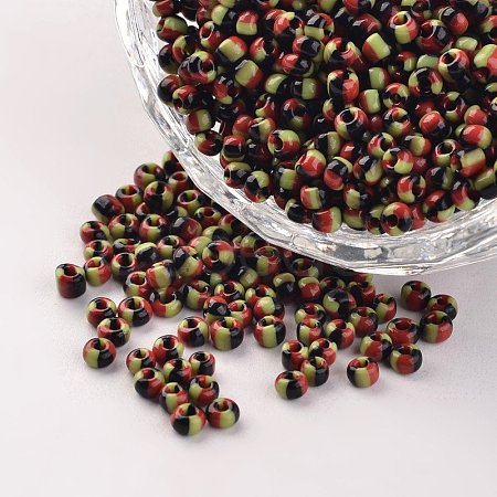 8/0 Opaque Colours Seep Glass Beads X-SEED-M007-41-1