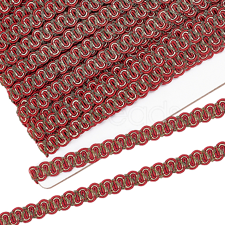Braided Polyester Lace Trim OCOR-WH0079-23B-1