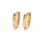 304 Stainless Steel Huggie Hoop Earring Findings, with Vertical Loop, Real 14K Gold Plated, 14.5x13.5x3mm, Hole: 1mm, Pin: 1mm