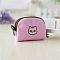 Animal Canvas Wallets, Bag with Keychain Clasp, Violet, 11x11.5x2cm