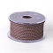 Braided Cowhide Cord, Leather Jewelry Cord, Jewelry DIY Making Material, Saddle Brown, 3mm, about 21.87 yards(20m)/roll