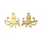 Ion Plating(IP) 304 Stainless Steel Pendants, Octopus Charm, Real 18K Gold Plated, 19x20x1.5mm, Hole: 1.8mm