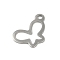 Non-Tarnish 201 Stainless Steel Charms, Butterfly Charm, Stainless Steel Color, 10x14x1mm, Hole: 1.4mm