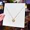 Titanium Steel Cable Chain Necklaces, Rhinestone Pendant Necklaces, Clover, 8.27~19.69 inch(21~50cm)