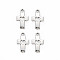 Tibetan Style Alloy Pendants, Cadmium Free & Lead Free, Cross with Heart, Antique Silver, 19x10.5x2mm, Hole: 1.6mm, about 1360pcs/1000g