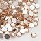 Glass Flat Back Rhinestone, Grade A, Back Plated, Faceted, Half Round, Light Peach, SS4, 1.5~1.6mm, 1440pcs/bag