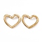 Ion Plating(IP) 304 Stainless Steel Link Rings, Twisted Heart, Real 18K Gold Plated, 17x20x2mm, Inner Diameter: 9x15mm