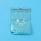 Plastic Zip Lock Bags, Resealable Small Jewelry Storage Bags Self Seal Bags, Top Seal, Rectangle with Smiling Face, Deep Sky Blue, 13x8cm