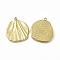 PVD Vacuum Plating 201 Stainless Steel Pendant, Shell Shape Charm, Real 18K Gold Plated, 20.5x17.5x1.6mm, Hole: 1.5mm