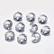 Faceted Glass Rhinestone Charms, Imitation Austrian Crystal, Flat Round, Blue Shade, 10x5mm, Hole: 1.2mm