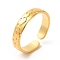 Ion Plating(IP) 304 Stainless Steel Moon & Star Open Cuff Ring for Women, Real 18K Gold Plated, US Size 6 3/4(17.1mm)