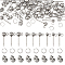 Pandahall 90Pcs 3 Size 202 Stainless Steel Ball Stud Earring Findings, with Loops & 304 Stainless Steel Pins & 90Pcs Jump Rings & 90Pcs Ear Nuts, Stainless Steel Color, 14~16mm, Hole: 1.6~2mm, Pin: 0.7mm, 30Pcs/size