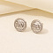 Non-Tarnish Flat Round Stainless Steel Stud Earrings for Women