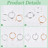 SOFPLATE 30Pcs 3 Colors Brass Clip-on Hoop Earring Findings KK-SP0001-23-6