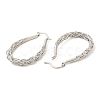 Brass Hoop Earrings EJEW-A102-03P-2