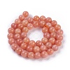 Natural Peach Calcite Beads Strands G-I247-12D-2