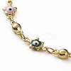 Handmade Brass Enamel Link Chains Jewelry Sets SJEW-JS01164-9
