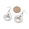 Glass Oval Dangle Earrings EJEW-JE05724-01-3