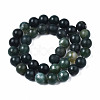 Natural Moss Agate Beads Strands G-T106-019-2