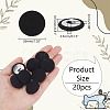 Nbeads 20Pcs Cloth with Aluminum Base Buttons BUTT-NB0001-77D-2