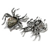 Dual-use Items Alloy Pave Dyed Shell Spider Brooch JEWB-C026-04A-AS-2